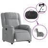 vidaXL Fauteuil inclinable &eacute;lectrique gris clair tissu