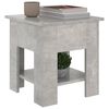 vidaXL Table basse gris béton 40x40x42 cm bois d'ingénierie