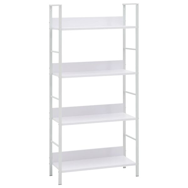 vidaXL Biblioth&egrave;que &agrave; 4 niveaux blanc 60x27,6x124,5 cm bois ing&eacute;nierie