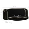 vidaXL Canap&eacute; pliable pour chien Noir 73x67x26 cm Coussin lavable
