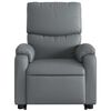 vidaXL Fauteuil inclinable de massage gris similicuir