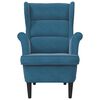 vidaXL Fauteuil bleu velours