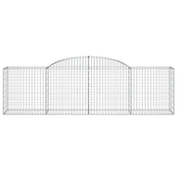 vidaXL Paniers &agrave; gabions arqu&eacute;s 4 pcs 300x50x80/100 cm fer galvanis&eacute;