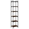 vidaXL Biblioth&egrave;que 6 niveaux ch&ecirc;ne marron 40x30x188cm bois ing&eacute;nierie