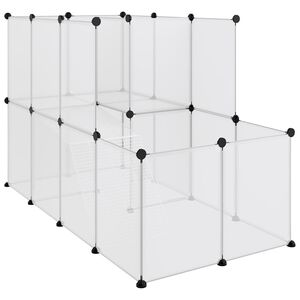 vidaXL Cage pour petits animaux Transparent 142x74x93 cm PP et Acier