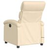 vidaXL Fauteuil inclinable de massage crème tissu