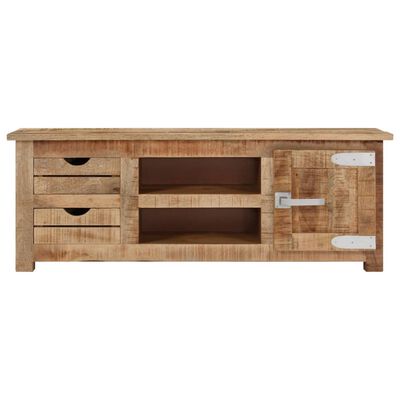 vidaXL Meuble TV 110x30x40 cm Bois de manguier brut