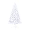vidaXL Sapin de Noël artificiel pré-éclairé moitié/support blanc 210cm