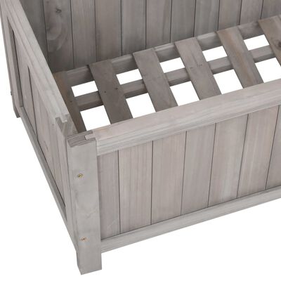 vidaXL Jardinière à treillis de jardin Gris 70x30x135 cm Bois de sapin