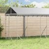 vidaXL Chenil d'ext&eacute;rieur pour chiens avec toit argent&eacute; 2x6x2,5 m