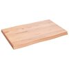 vidaXL Dessus de table bois massif trait&eacute; bordure assortie