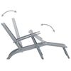 vidaXL Chaise longue d'ext&eacute;rieur repose-pied et coussin Acacia solide