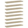vidaXL Panneau de biblioth&egrave;que 8pcs Ch&ecirc;ne sonoma 40x10x1,5cm Agglom&eacute;r&eacute;