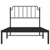 vidaXL Cadre de lit métal sans matelas avec tête de lit noir 100x190cm