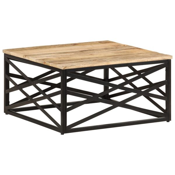 vidaXL Table basse 68x68x35 cm Bois de manguier massif