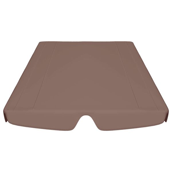 vidaXL Toit de rechange balan&ccedil;oire marron 188/168x145/110 cm