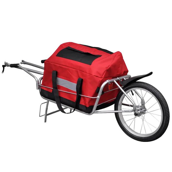 vidaXL Remorque de v&eacute;lo &agrave; une roue avec sac de rangement