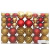 vidaXL Boules de No&euml;l 100 pcs dor&eacute; et rouge bordeaux 3 / 4 / 6 cm