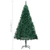vidaXL Arbre de No&euml;l artificiel pr&eacute;-&eacute;clair&eacute; et boules vert 210 cm PVC