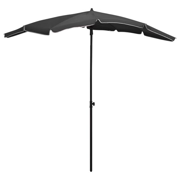 vidaXL Parasol de jardin avec m&acirc;t 200x130 cm anthracite