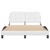 vidaXL Cadre de lit sans matelas Zadar blanc 137x190 cm similicuir