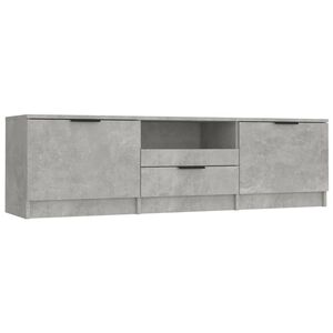vidaXL Meuble TV gris b&eacute;ton 140x35x40 cm bois d'ing&eacute;nierie
