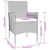 vidaXL Ensemble &agrave; manger de jardin et coussins 5 pcs blanc poly rotin