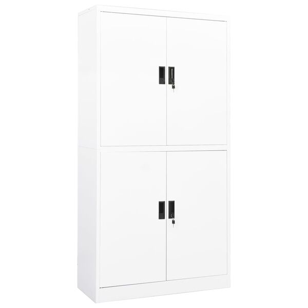 vidaXL Armoire de bureau Blanc 90x40x180 cm Acier