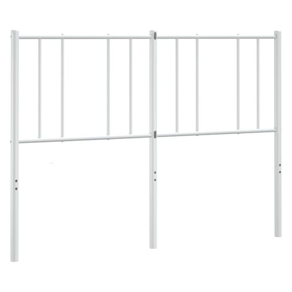vidaXL T&ecirc;te de lit de remplacement m&eacute;tal blanc 150 cm