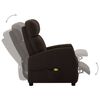 vidaXL Fauteuil &eacute;lectrique de massage marron fonc&eacute; tissu
