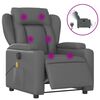 vidaXL Fauteuil inclinable de massage électrique gris similicuir