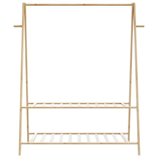 vidaXL Porte-vêtement avec étagères 132x45,5x150,5 cm bambou