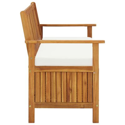 vidaXL Banc de rangement de jardin Bois d'acacia solide 120x63x84 cm