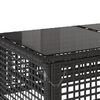 vidaXL Salon de jardin 4 pcs avec coussins noir r&eacute;sine tress&eacute;e verre
