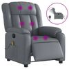 vidaXL Fauteuil inclinable de massage &eacute;lectrique gris similicuir