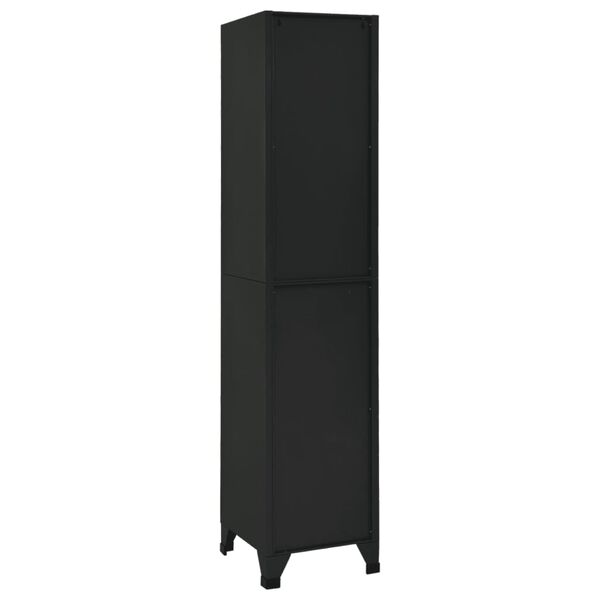 vidaXL Armoire &agrave; casiers Noir 38x40x180 cm Acier