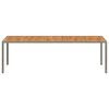 vidaXL Table de Jardin Gris 250 x 100 x 75 cm polyrotin