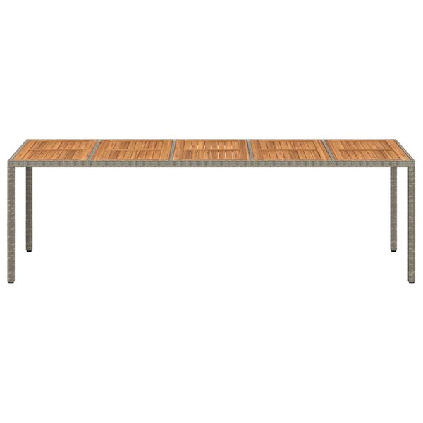 vidaXL Table de Jardin Gris 250 x 100 x 75 cm polyrotin