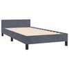 vidaXL Cadre de lit sans matelas gris foncé double velours