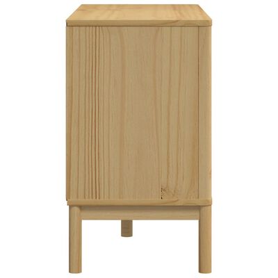 vidaXL Commode FLORO cire marron bois de pin massif