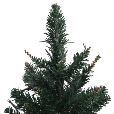 vidaXL Sapin de Noël artificiel pré-éclairé et supports vert 90 cm PVC