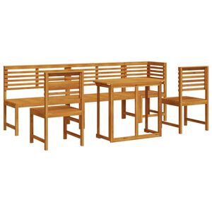vidaXL Ensemble bistro de jardin 6 pcs Marron Bois d'Acacia Massif