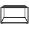 vidaXL Table basse Noir avec verre noir 60x60x35 cm