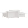vidaXL Tables basses 2 pcs Blanc 111,5x50x33 cm Bois d'ing&eacute;nierie