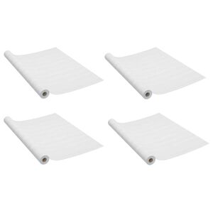 vidaXL Films autoadh&eacute;sifs pour portes 4 pcs Bois blanc 210x90 cm PVC