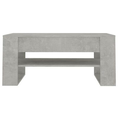 vidaXL Table basse Gris béton 102x55x45 cm Bois d'ingénierie