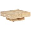 vidaXL Table basse 80x80x28 cm Bois de manguier massif