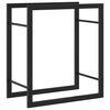 vidaXL Portant de bois de chauffage Noir mat 50x28x56 cm Acier
