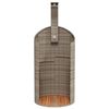 vidaXL Douche d'ext&eacute;rieur gris 100x100x241,5 cm poly rotin bois acacia