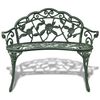 vidaXL Banc de jardin 100 cm Aluminium coulé Vert